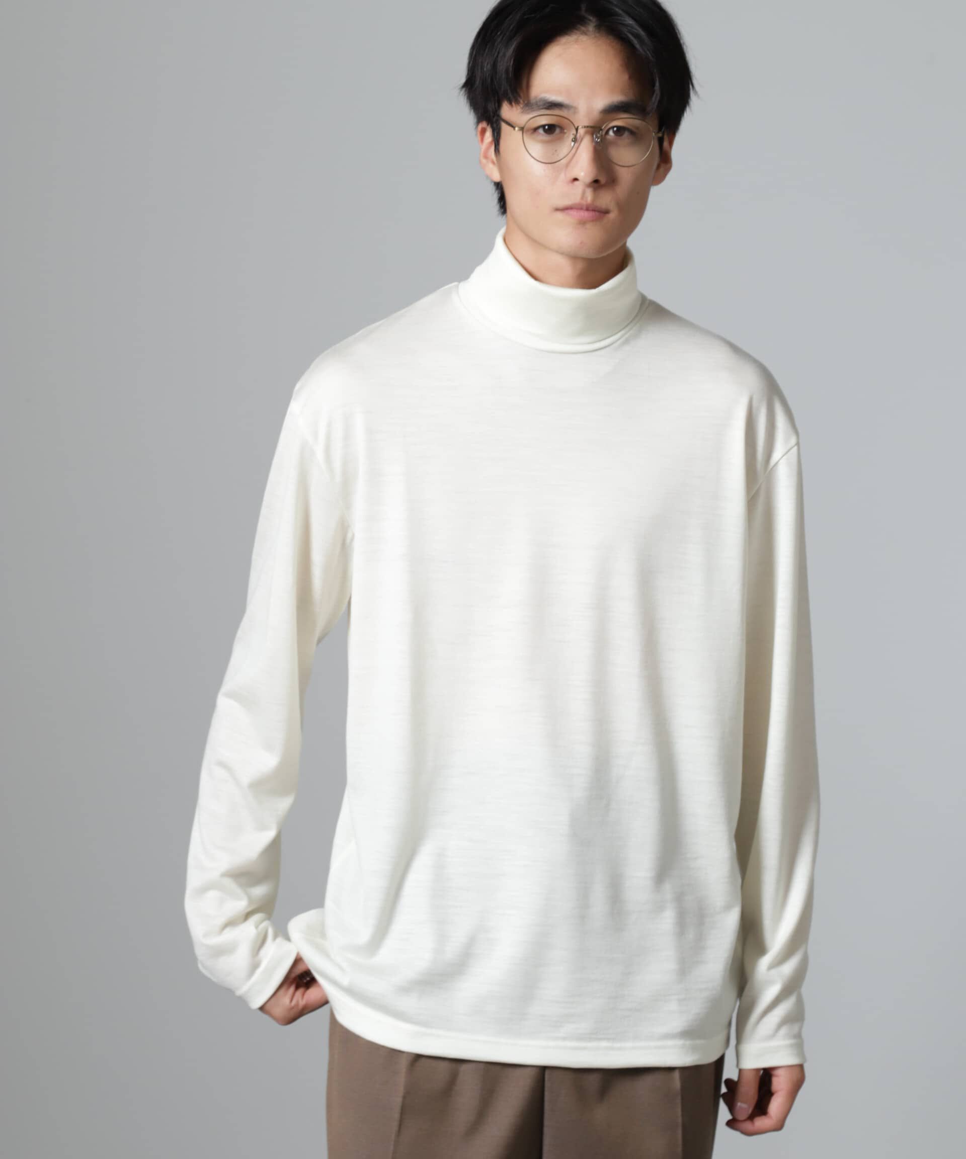 nano･universe「「100%ウォッシャブルウール」タートルネック」|Tシャツ・カットソー|