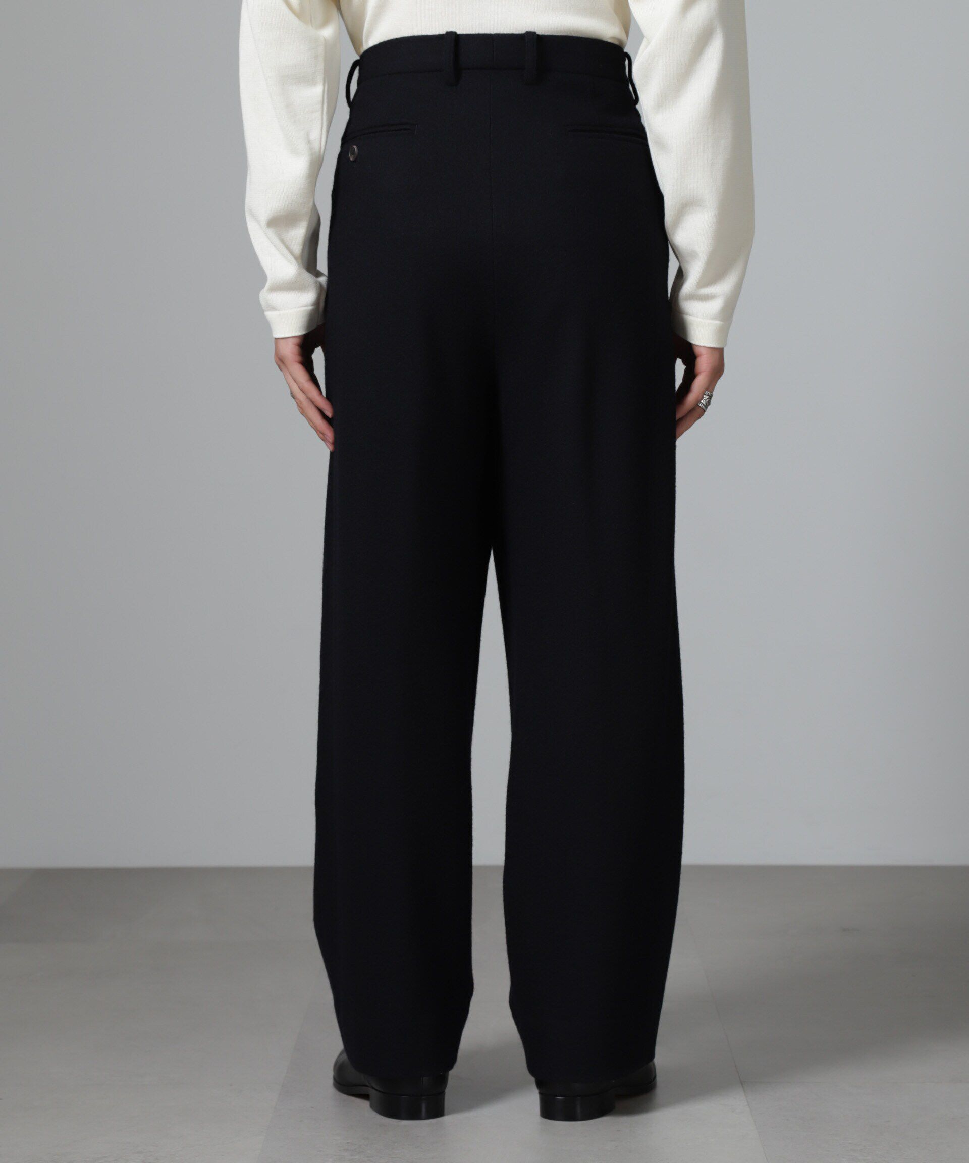 nano･universe「「100%ウール」2タックワイドパンツ」|チノ|