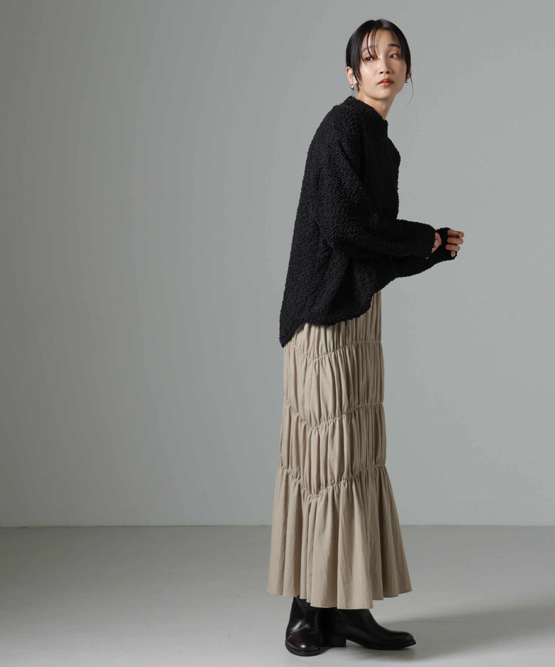 nano･universe「スラブテープボトルネックニット」|ニット・セーター|