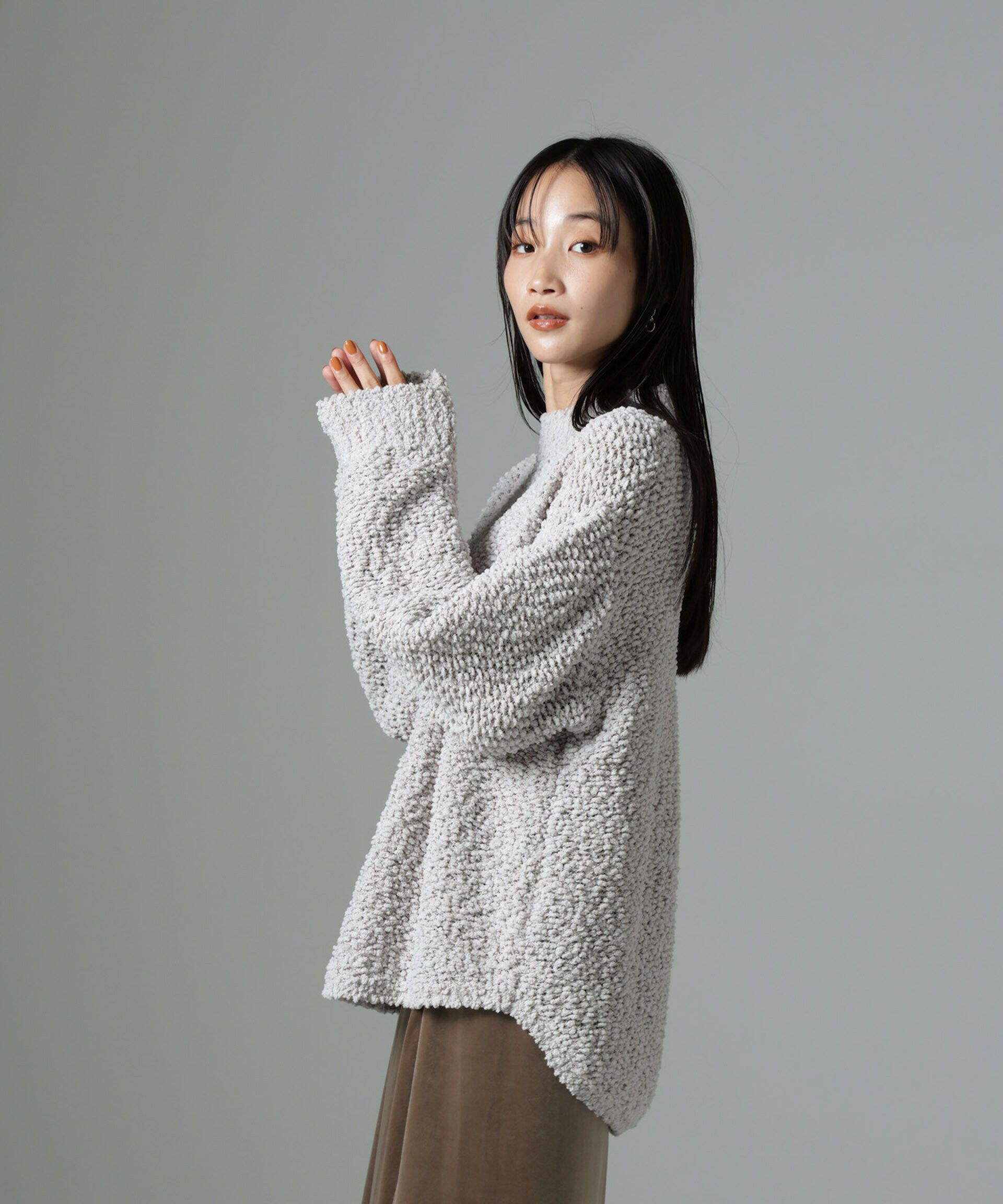 nano･universe「スラブテープボトルネックニット」|ニット・セーター|