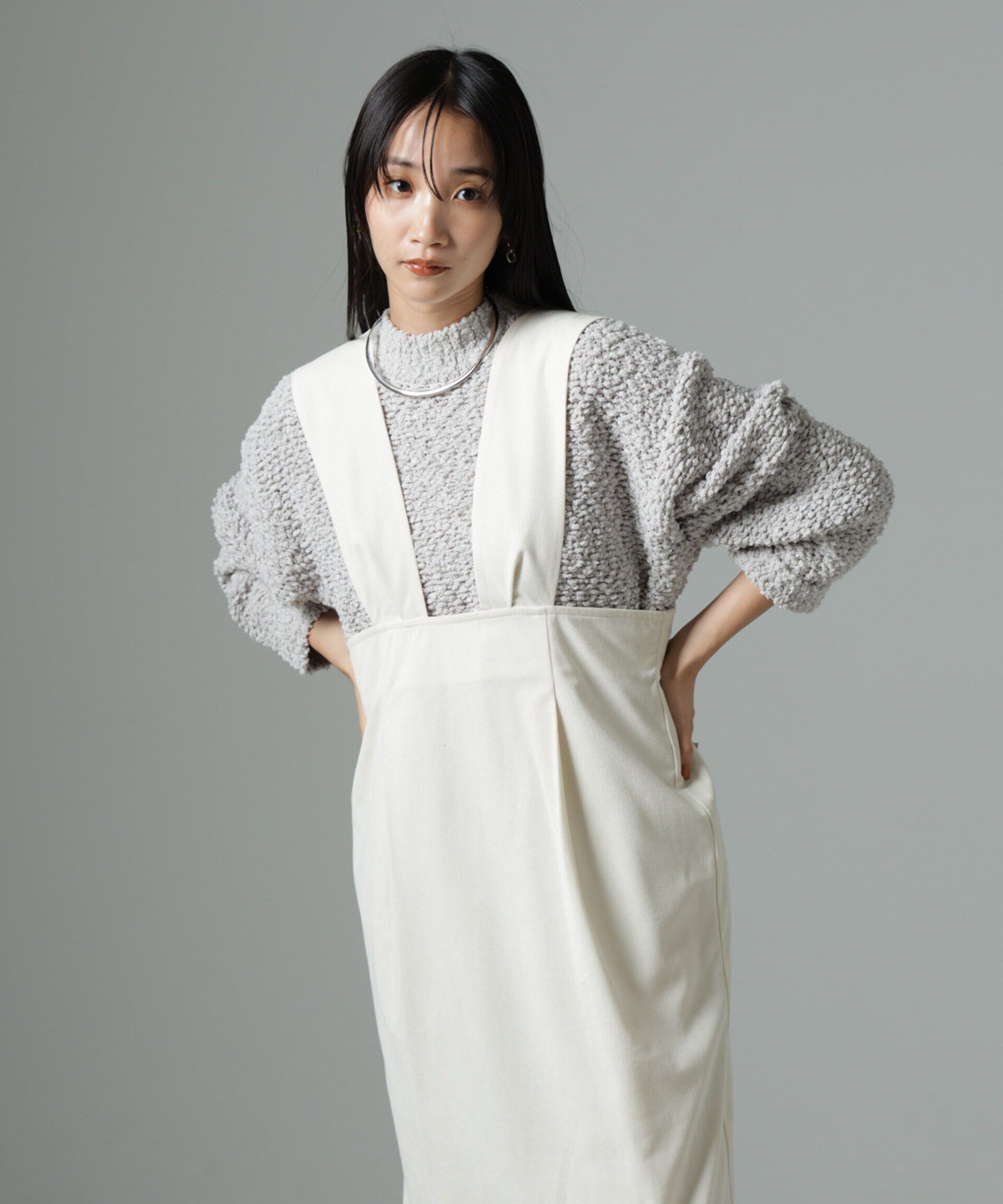 nano･universe「スラブテープボトルネックニット」|ニット・セーター|