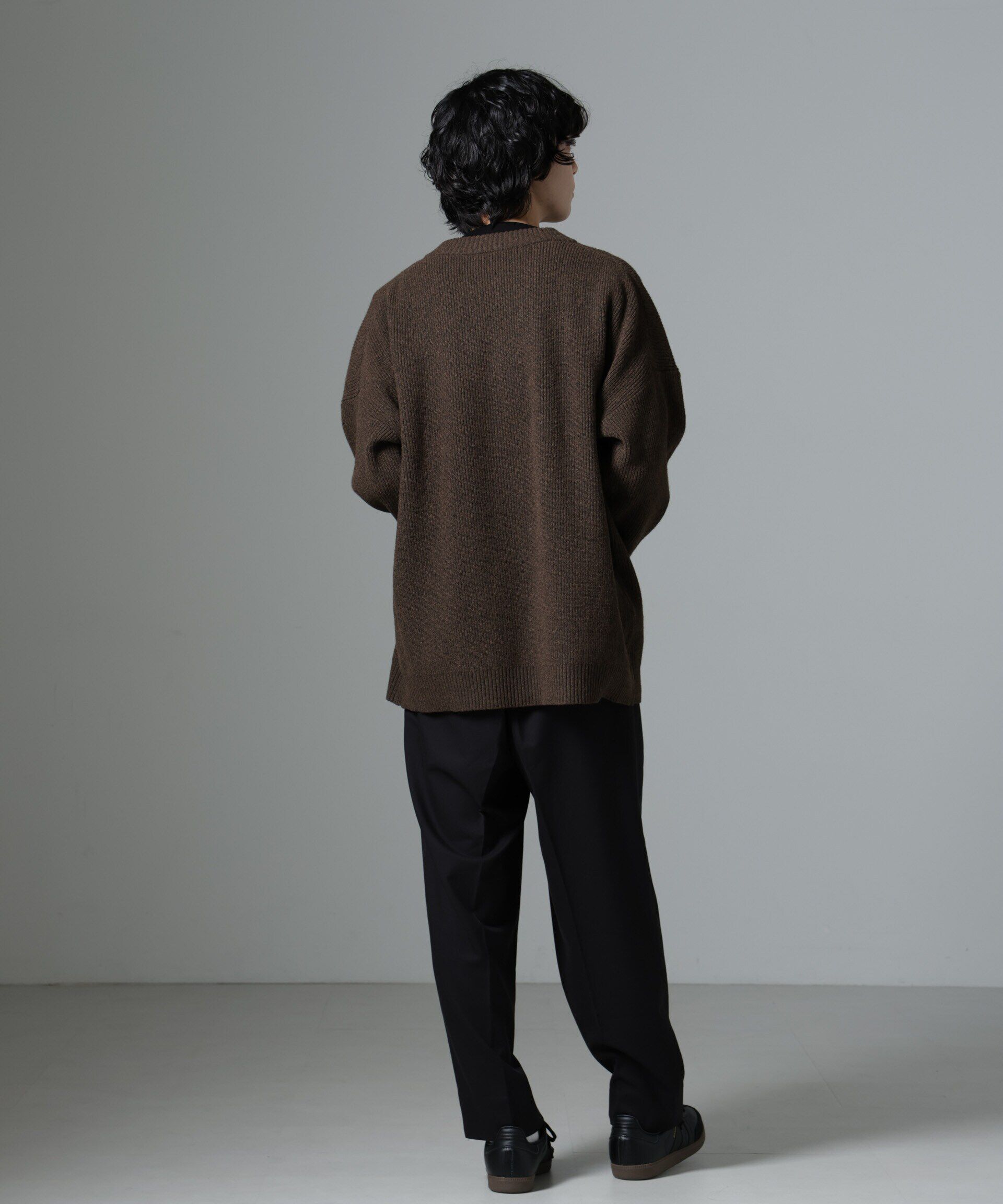 nano･universe「微起毛ワイドテーパードパンツ」|チノ|