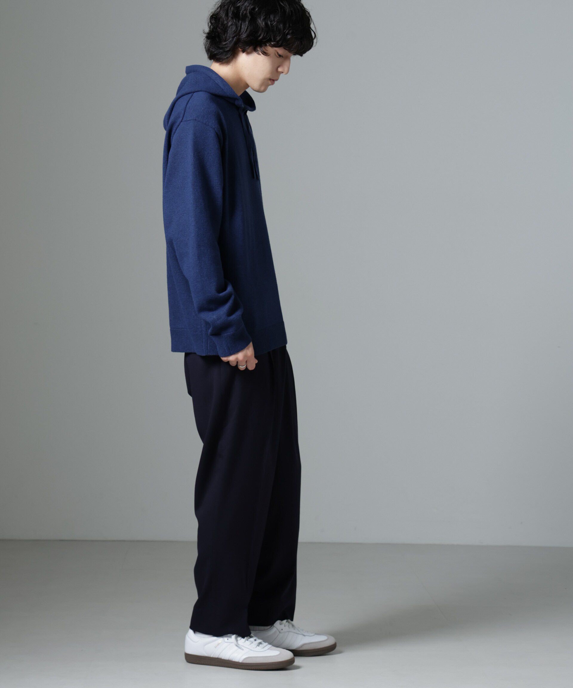 nano･universe「微起毛ワイドテーパードパンツ」|チノ|