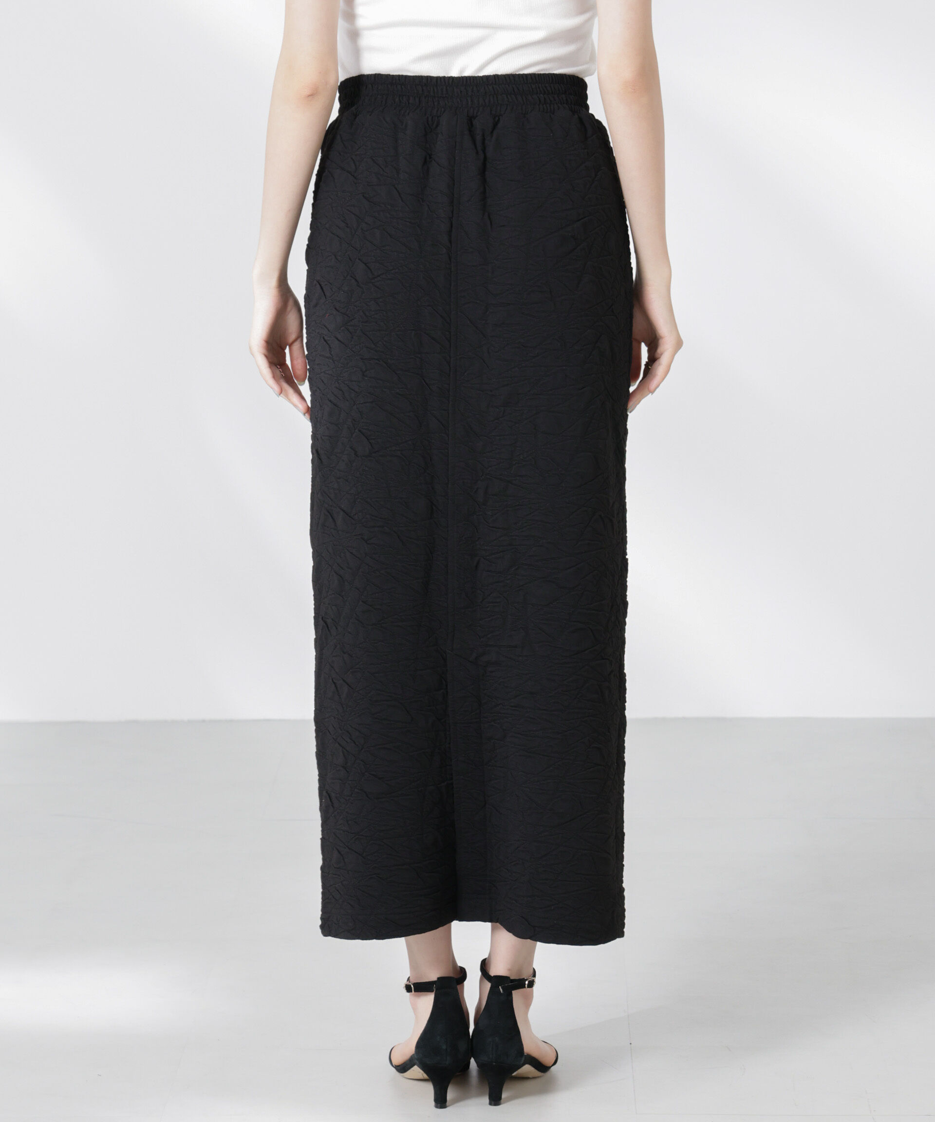 nano･universe「フクレジャガードカットナロースカート(セットアップ可)」|スカート|