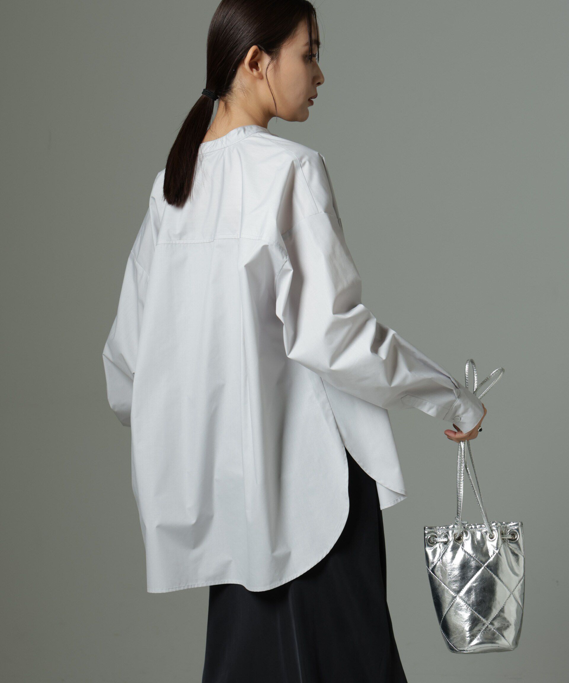 nano･universe「スタンドカラーシャツ」|シャツ・ブラウス|