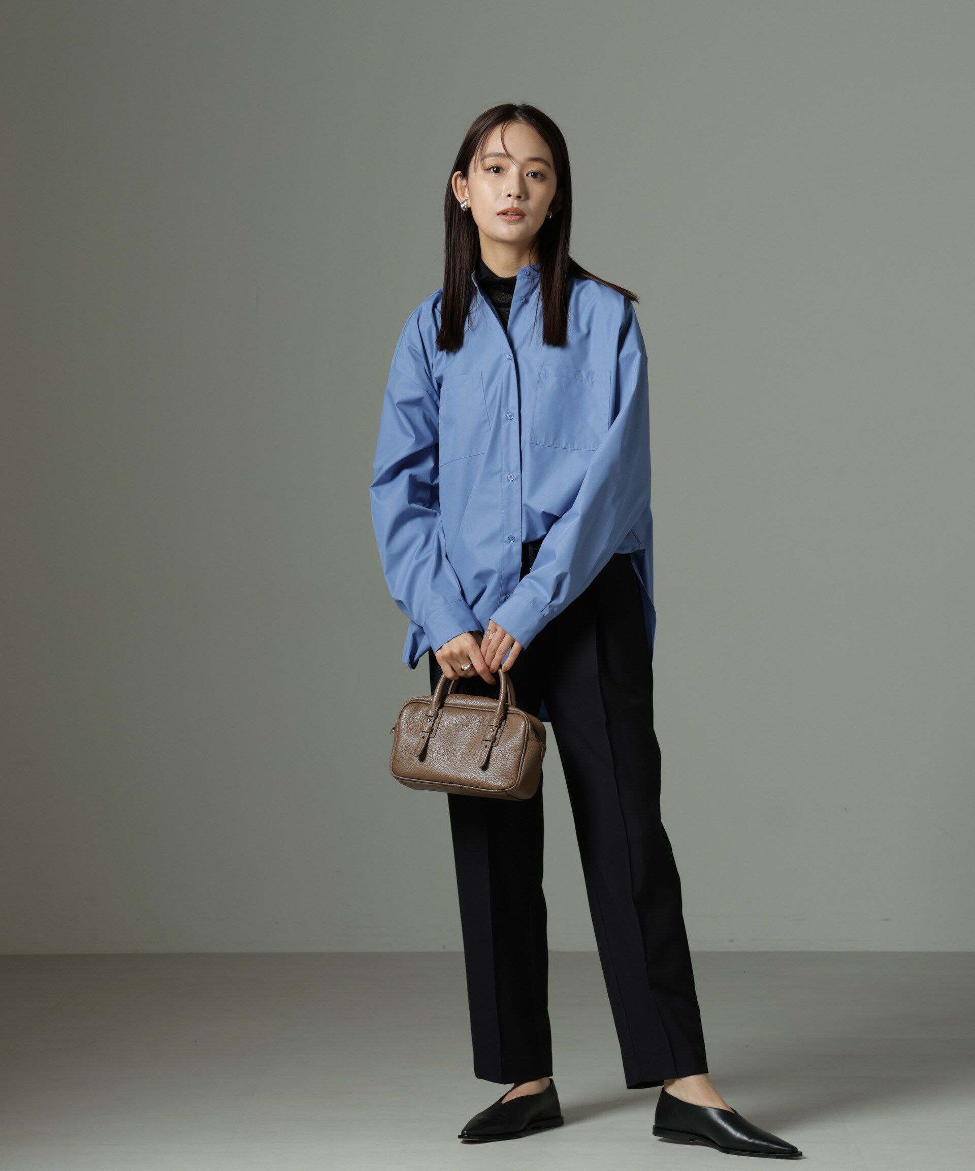 nano･universe「スタンドカラーシャツ」|シャツ・ブラウス|