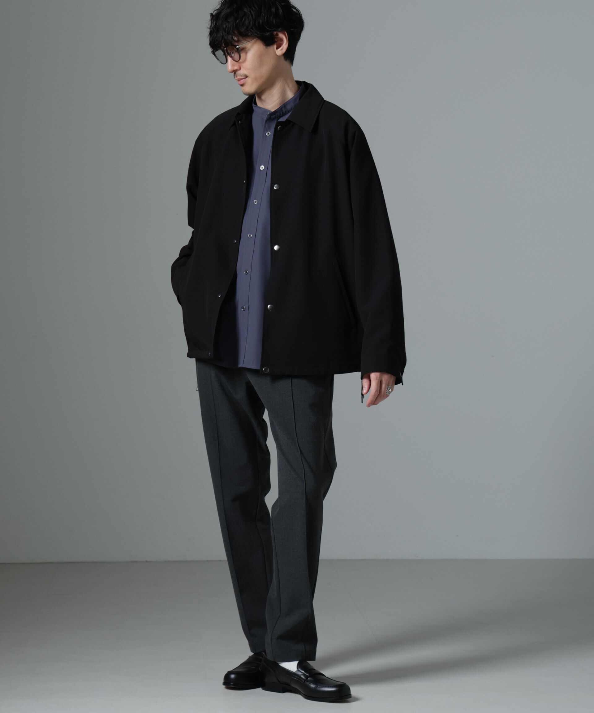 nano･universe「イタリアンドットリラックスコーチジャケット」|ブルゾン・スタジャン|