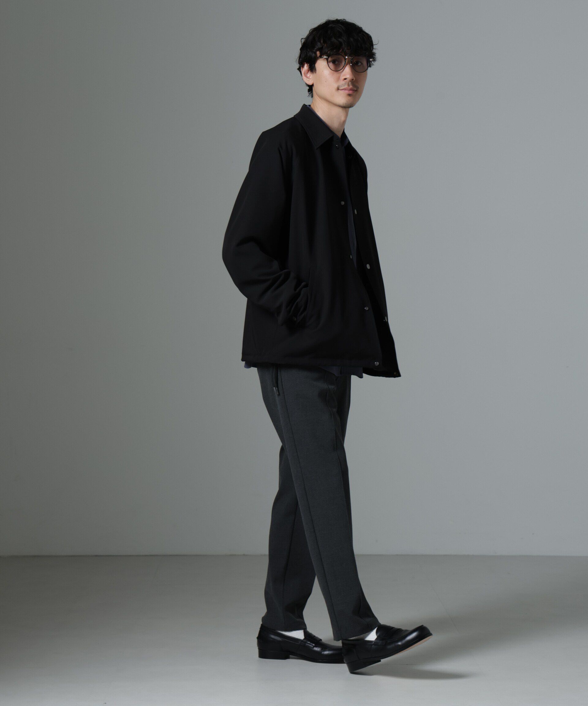 nano･universe「イタリアンドットリラックスコーチジャケット」|ブルゾン・スタジャン|