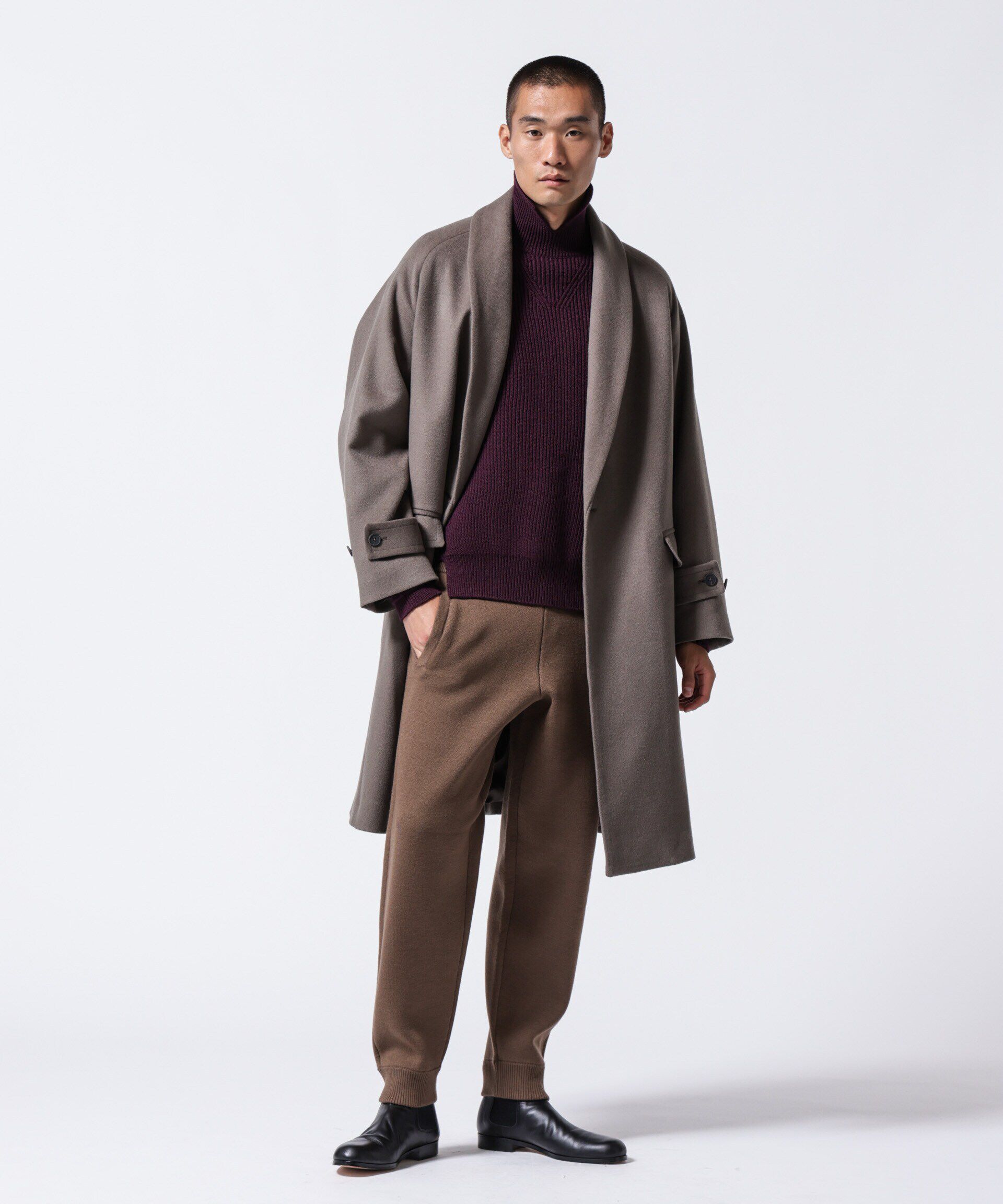 nano･universe「｢ASSEMBLANC｣シルクブレンドダブルクロスショールカラーコート」|その他|