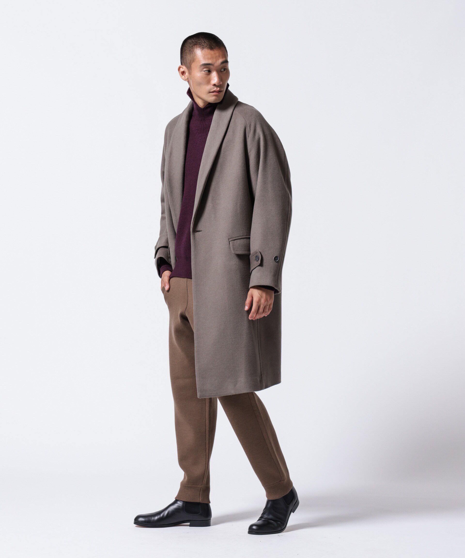 nano･universe「｢ASSEMBLANC｣シルクブレンドダブルクロスショールカラーコート」|その他|