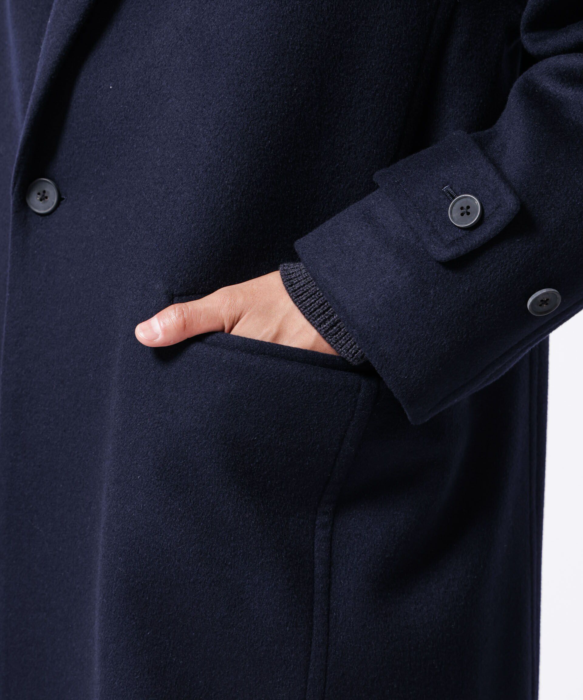 nano･universe「｢ASSEMBLANC｣シルクブレンドダブルクロスショールカラーコート」|その他|