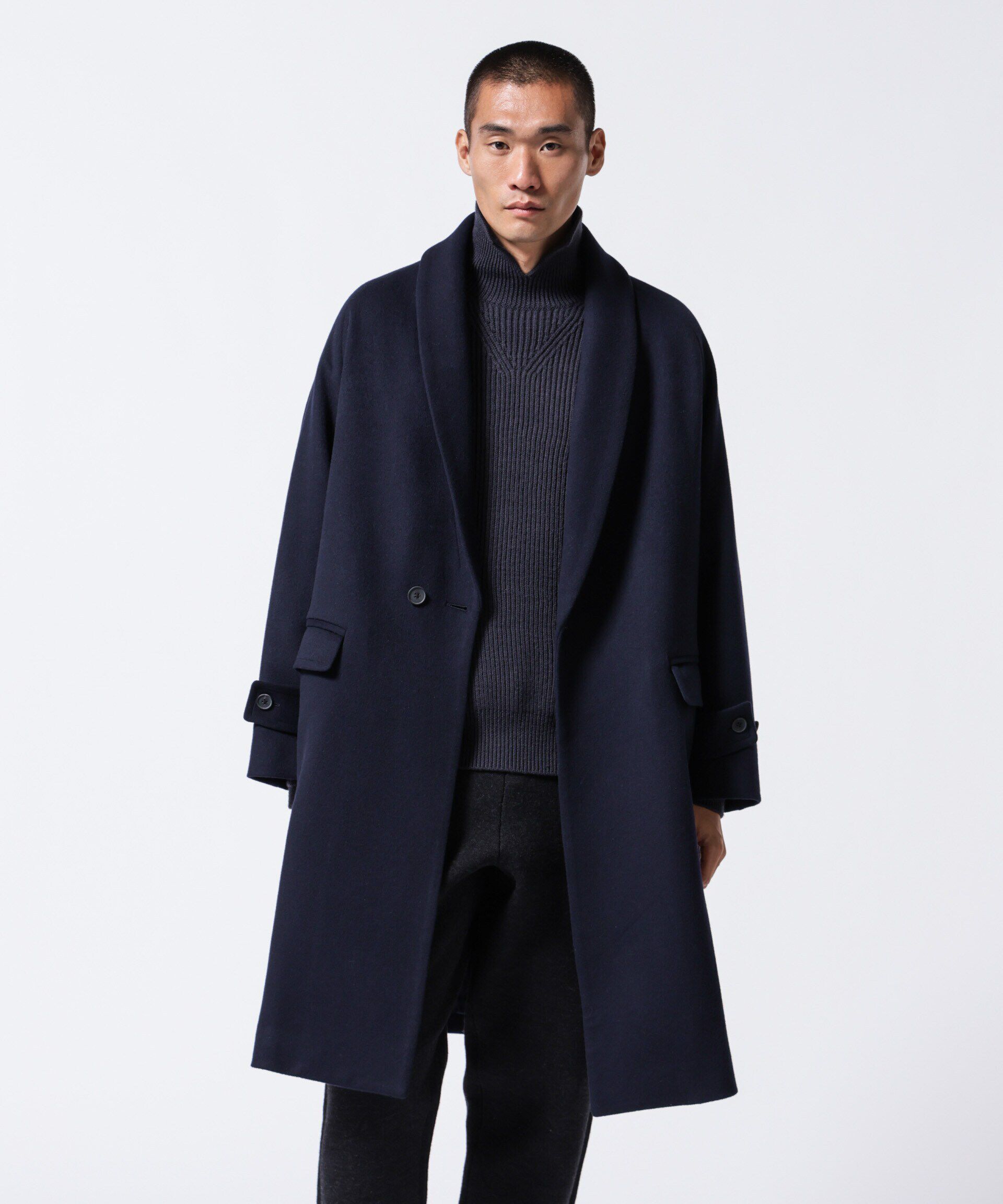 nano･universe「｢ASSEMBLANC｣シルクブレンドダブルクロスショールカラーコート」|その他|