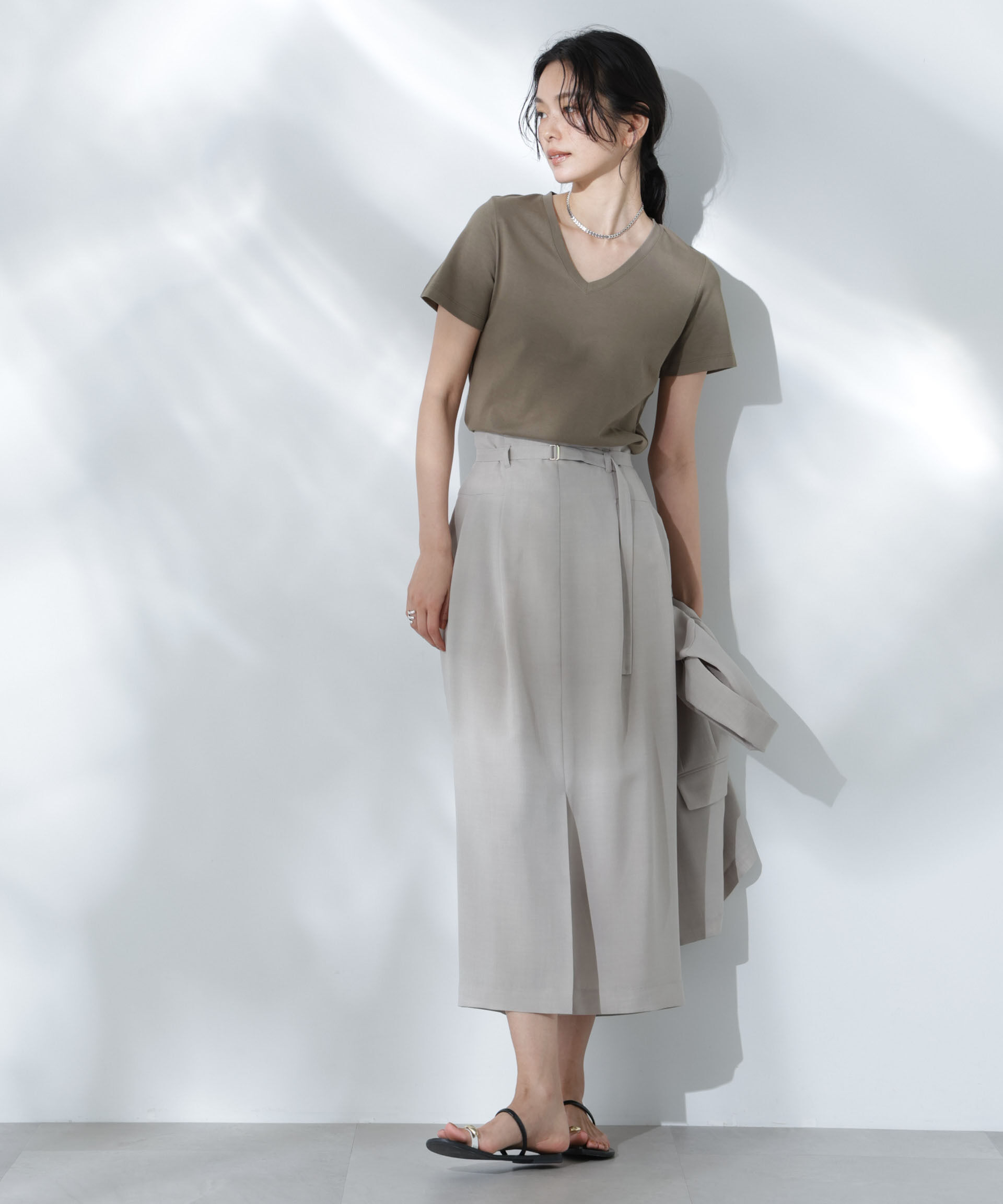 nano･universe「Anti Soaked(R) 汗染み防止VネックTシャツ」|Tシャツ・カットソー|