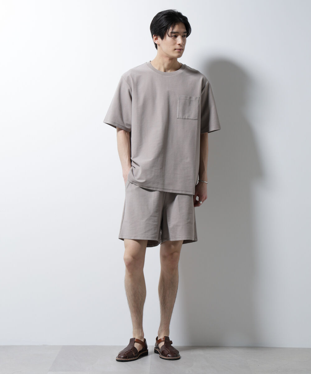 nano･universe「「MC」coveross(R)ツイル調 冷感プレーティング天竺ショーツ」|チノ|