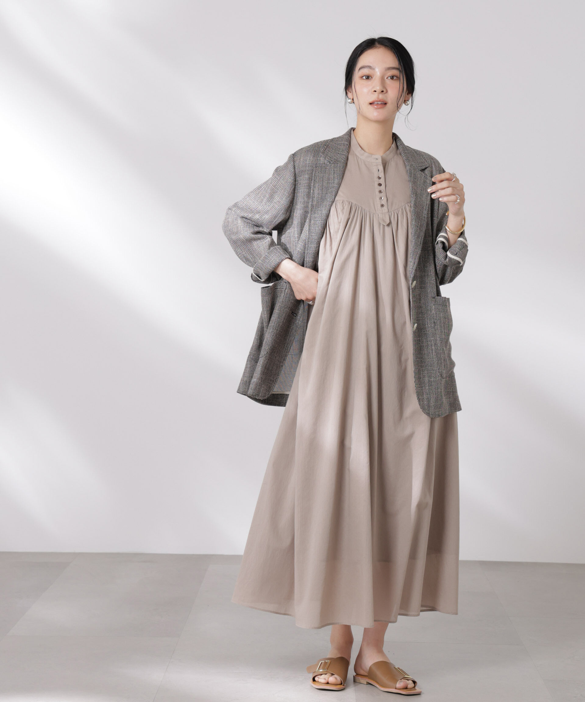 nano･universe「made in india コットンノースリーブワンピース」|ワンピース|