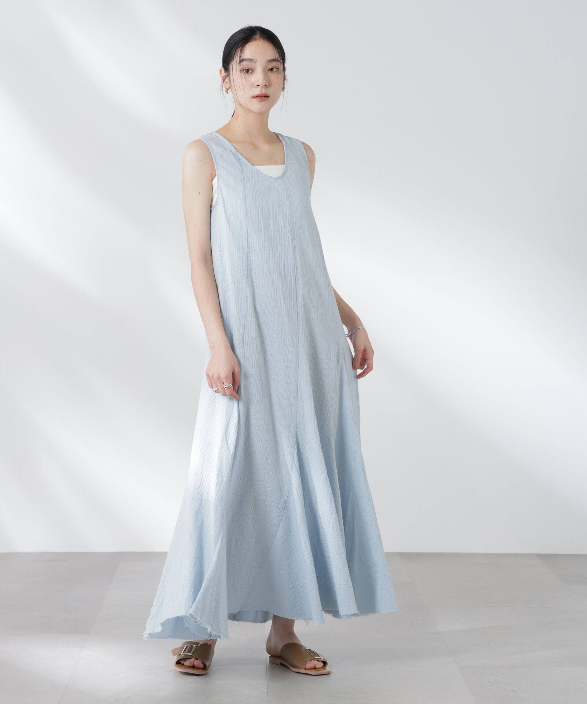 nano･universe「GREYCHORD/ASHLEY スリーブレスドレス」|ワンピース|