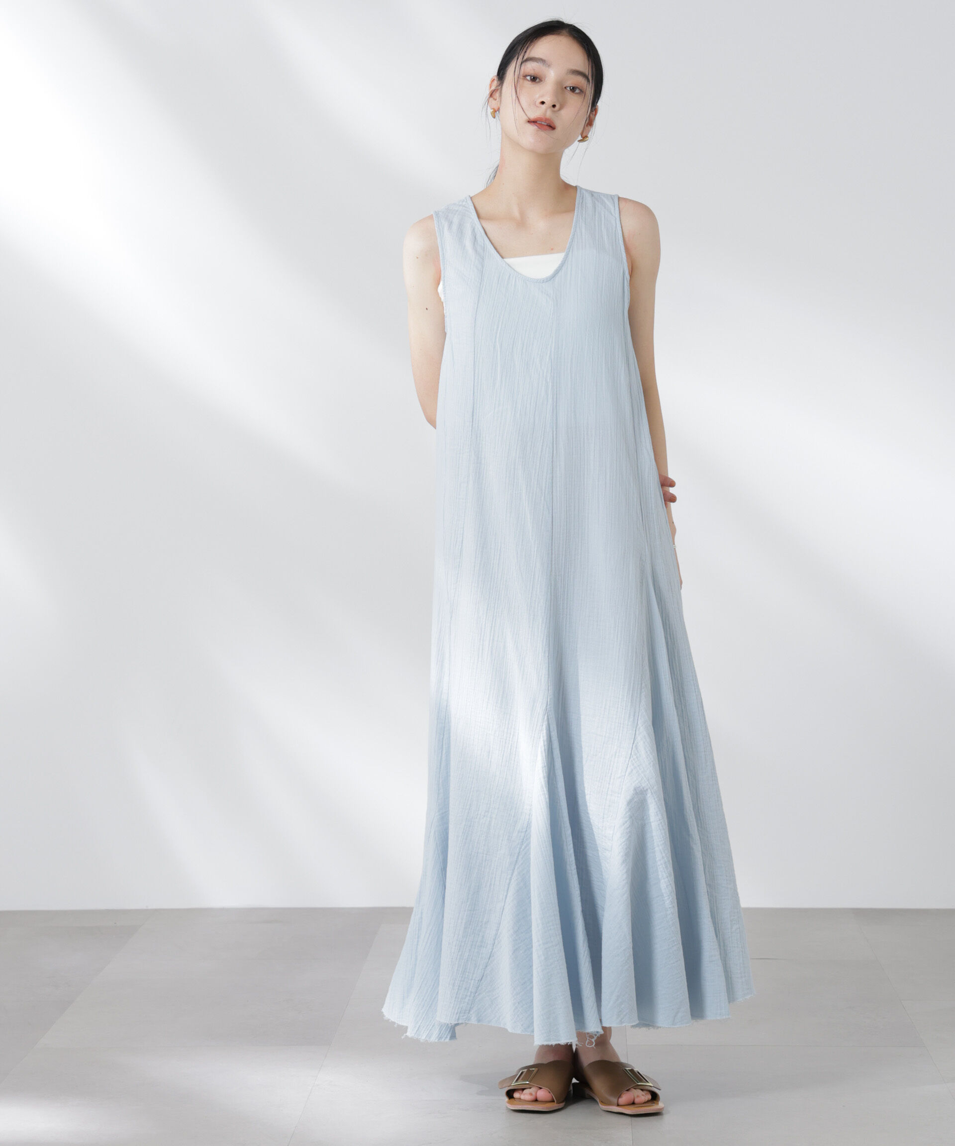 nano･universe「GREYCHORD/ASHLEY スリーブレスドレス」|ワンピース|