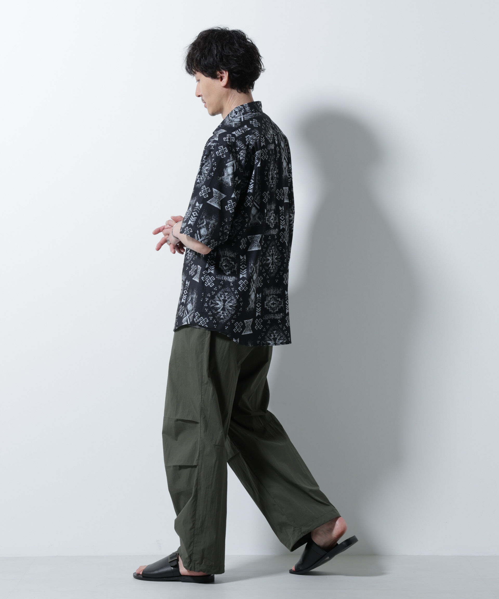 nano･universe「デジタルプリントシャツ 半袖」|シャツ・ブラウス|