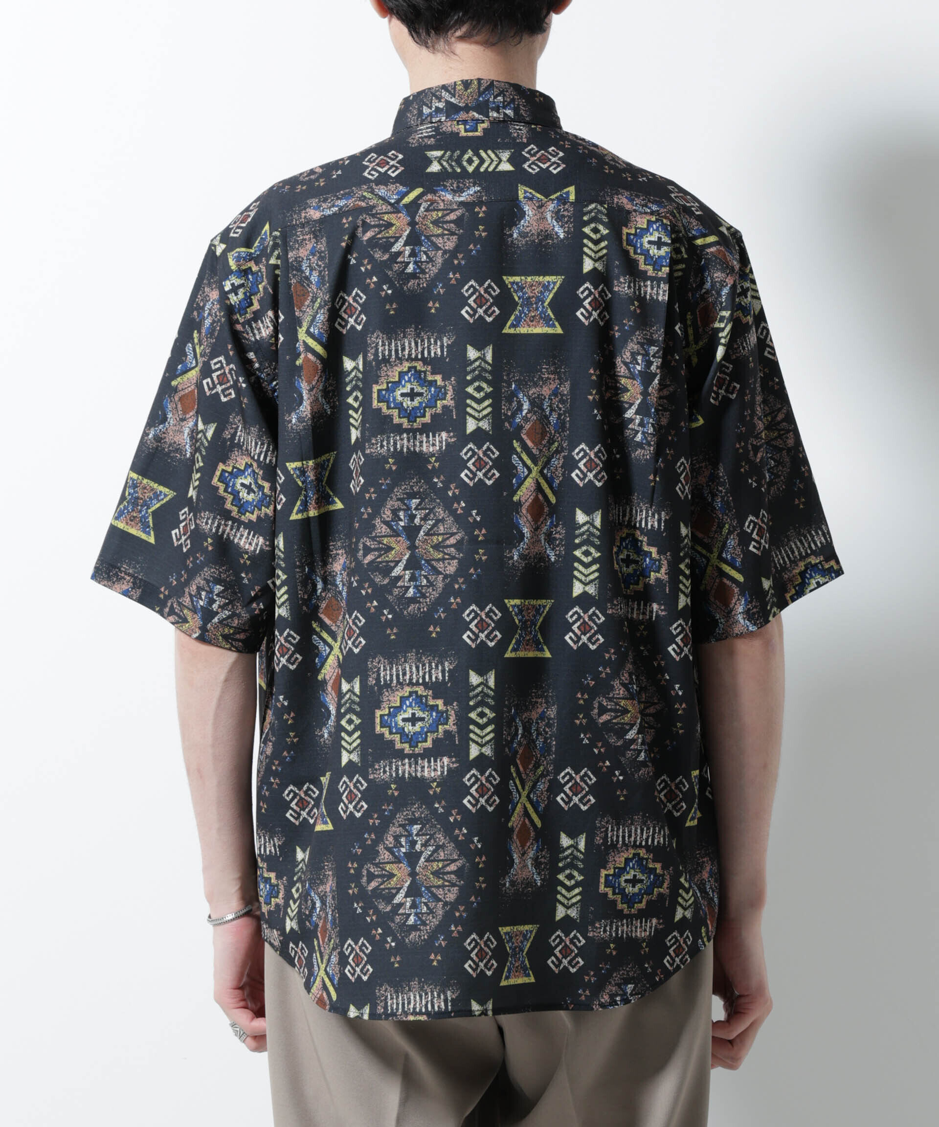 nano･universe「デジタルプリントシャツ 半袖」|シャツ・ブラウス|