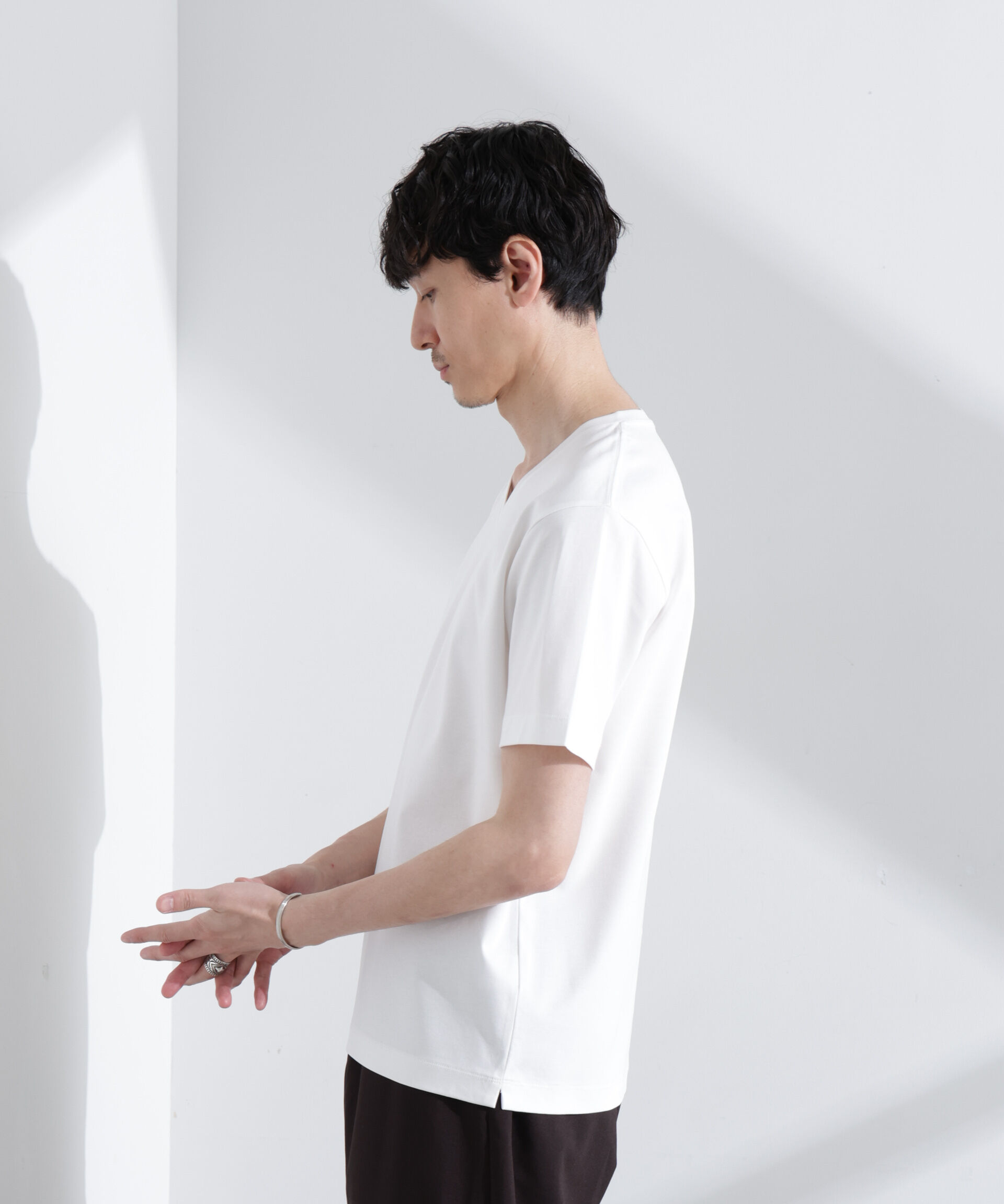  「アンチスメル VネックTシャツ 半袖」|Tシャツ・カットソー|