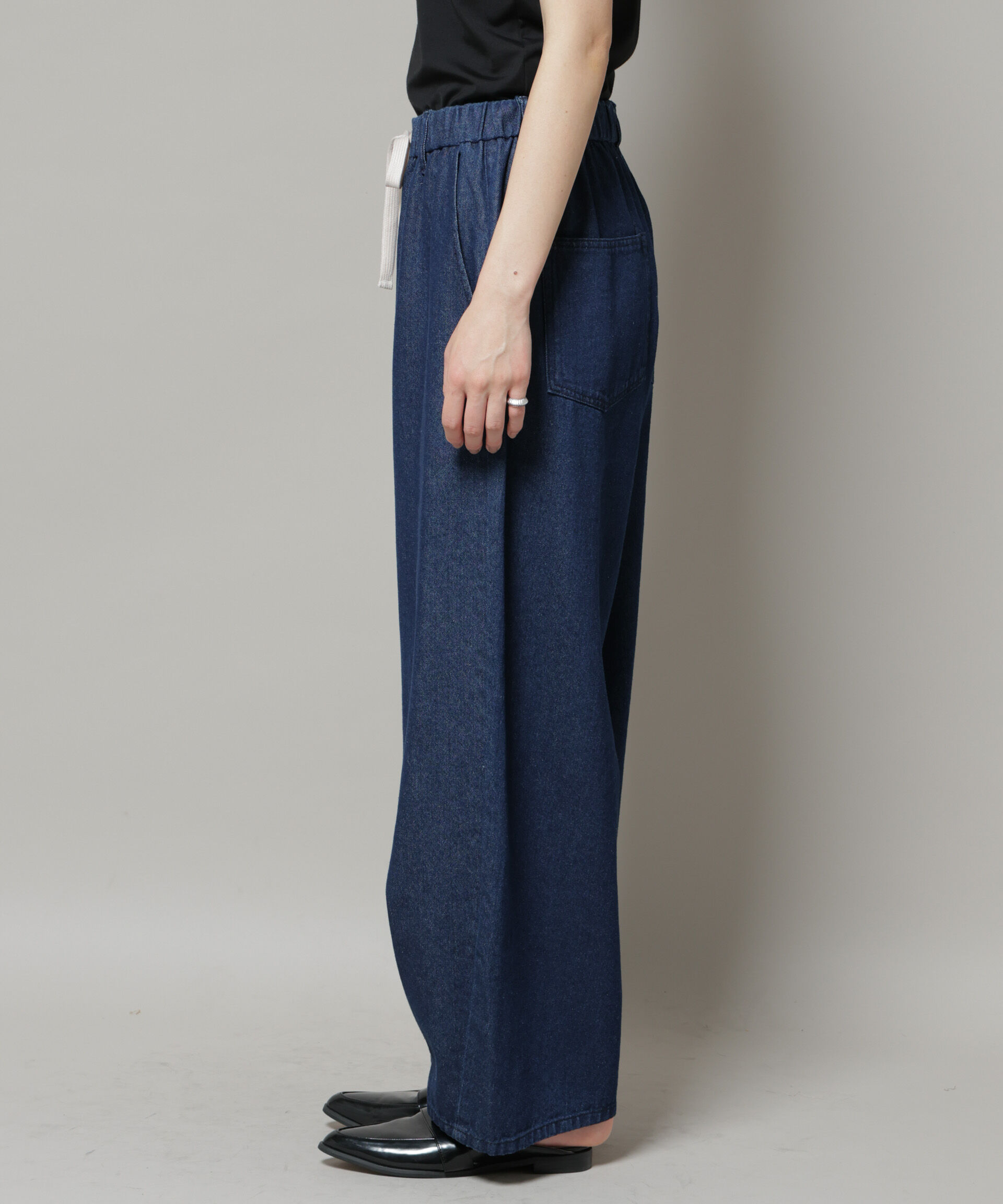 nano･universe「ドロストデニムパンツ(セットアップ可)」|チノ|