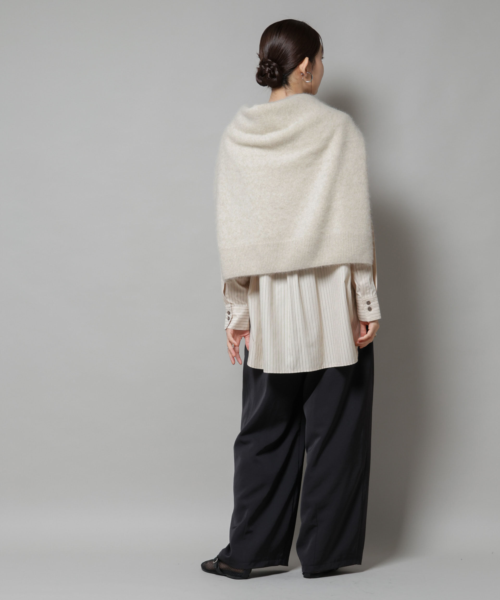 nano･universe「スタンドカラーストライプシャツ」|シャツ・ブラウス|