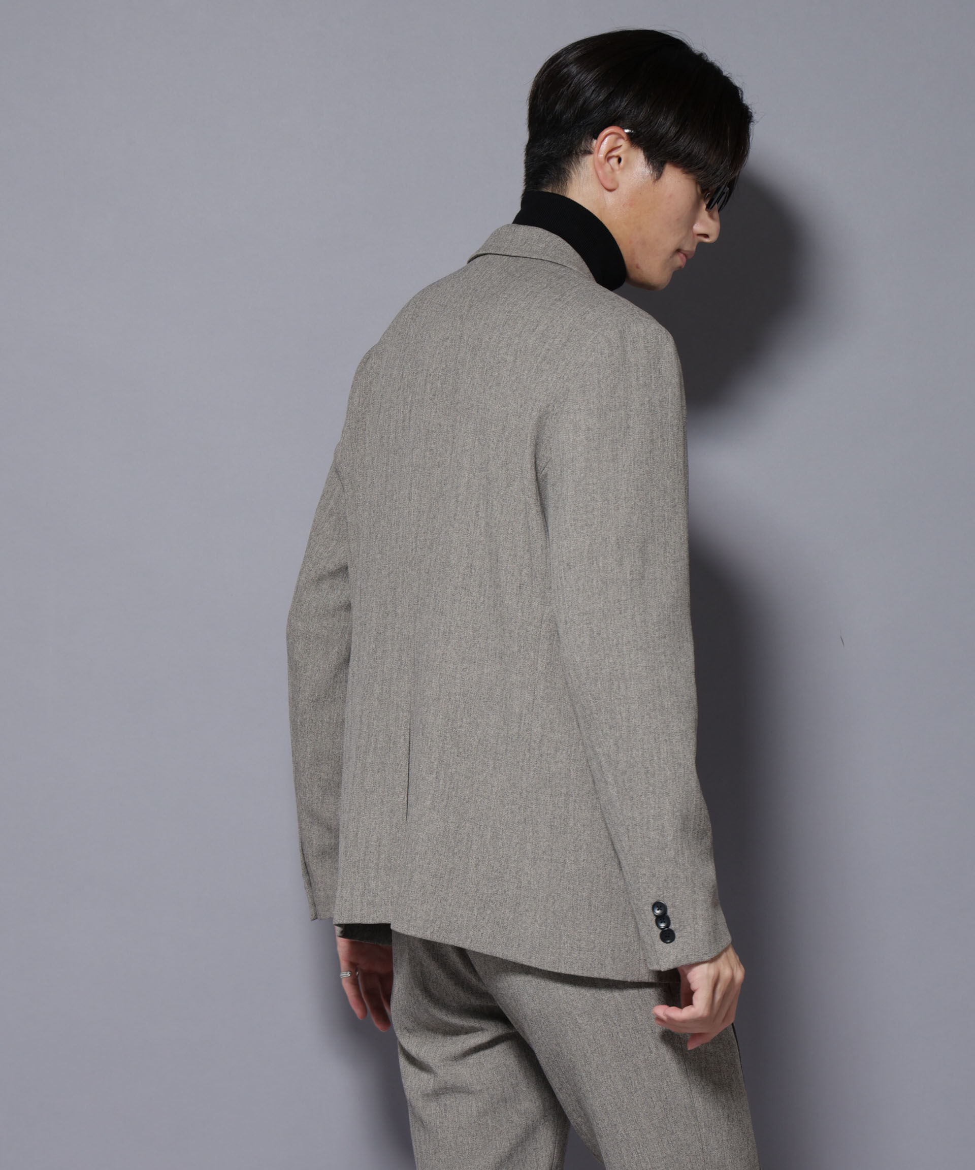 nano･universe「｢N JACKET BASIC｣ 洗えるMIXツイードストレッチジャケット(セットアップ可)」|スーツ|