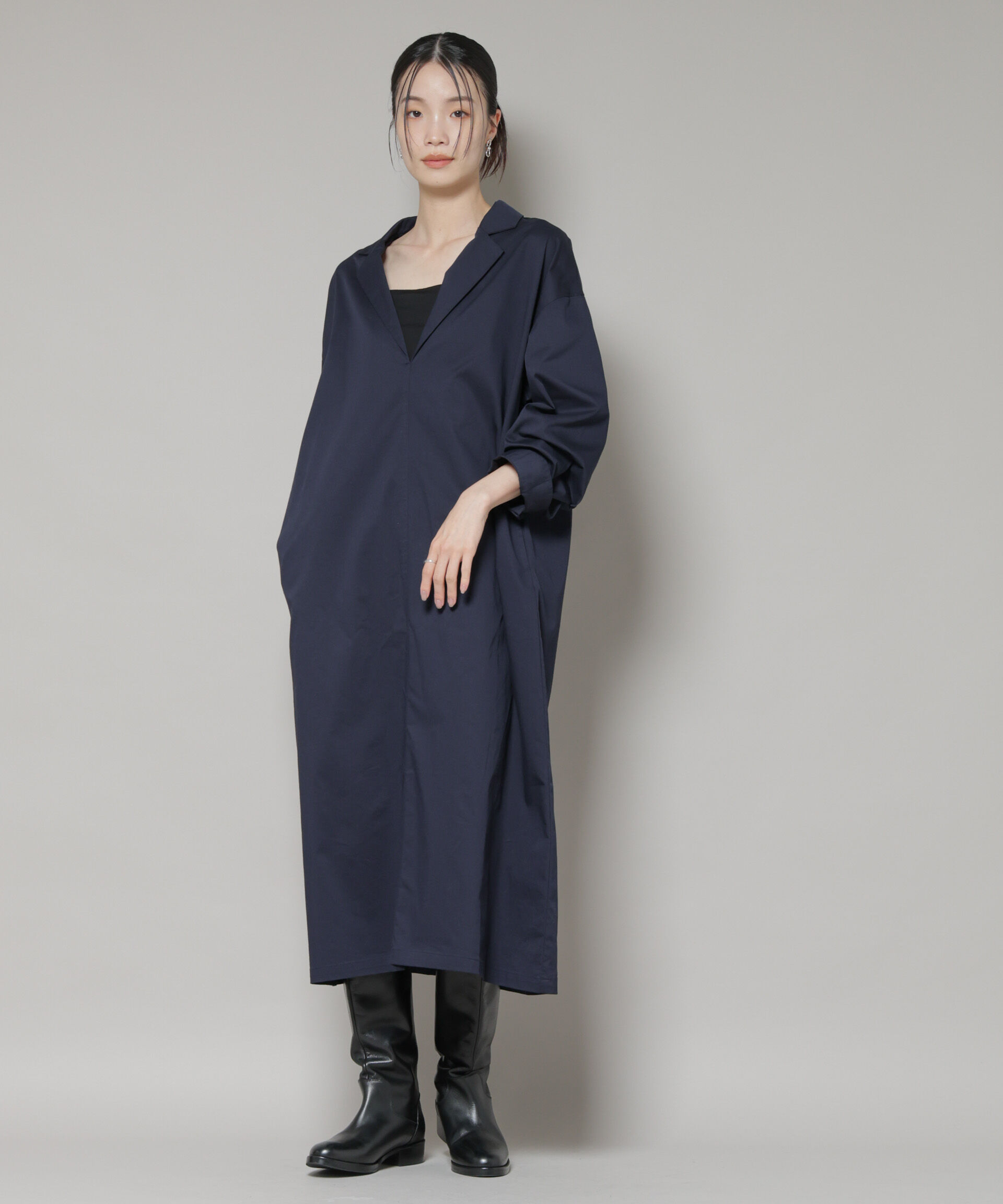 nano･universe「テーラードカラーロングワンピース」|ワンピース|