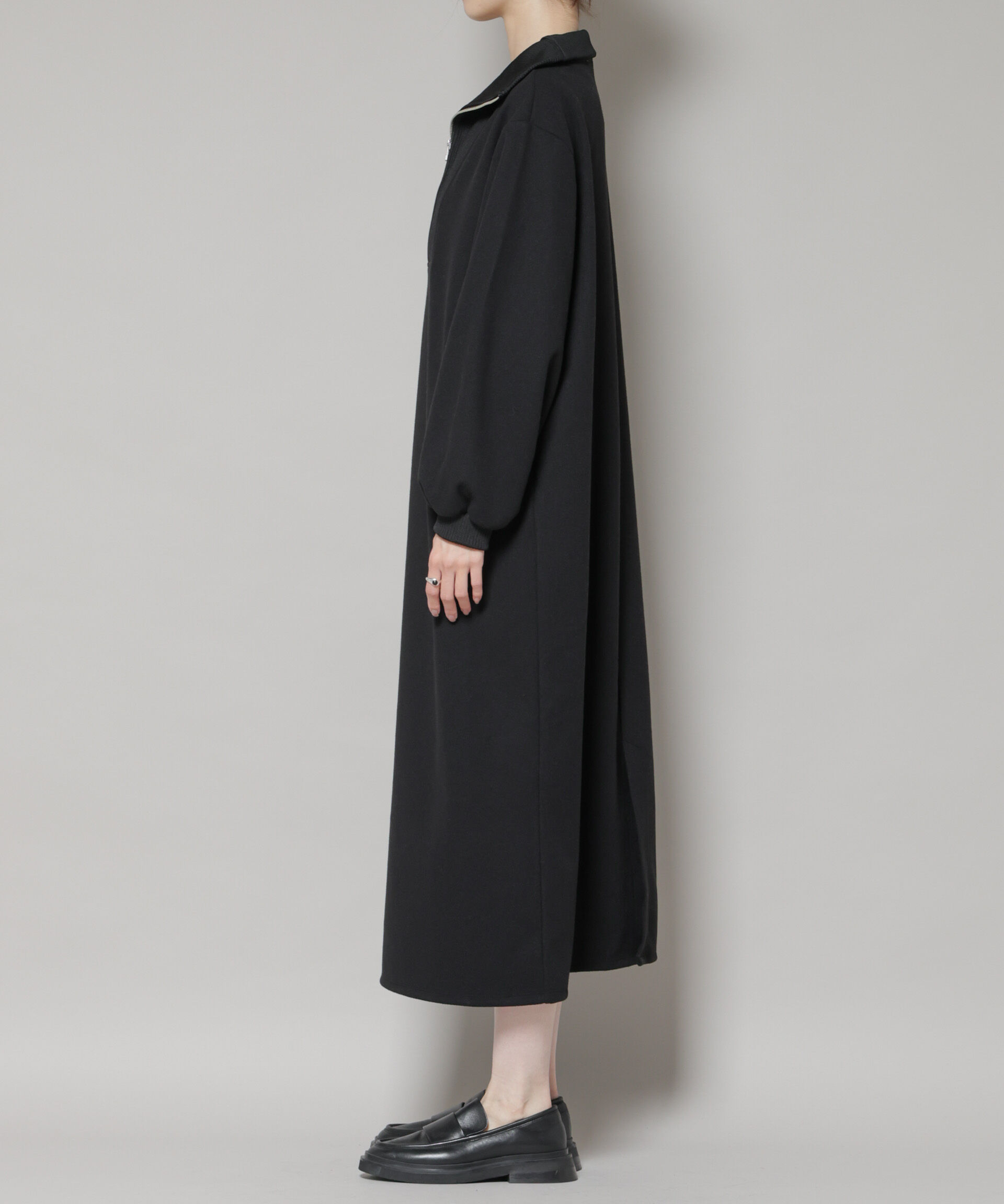 nano･universe「圧縮起毛ハーフジップワンピース」|ワンピース|