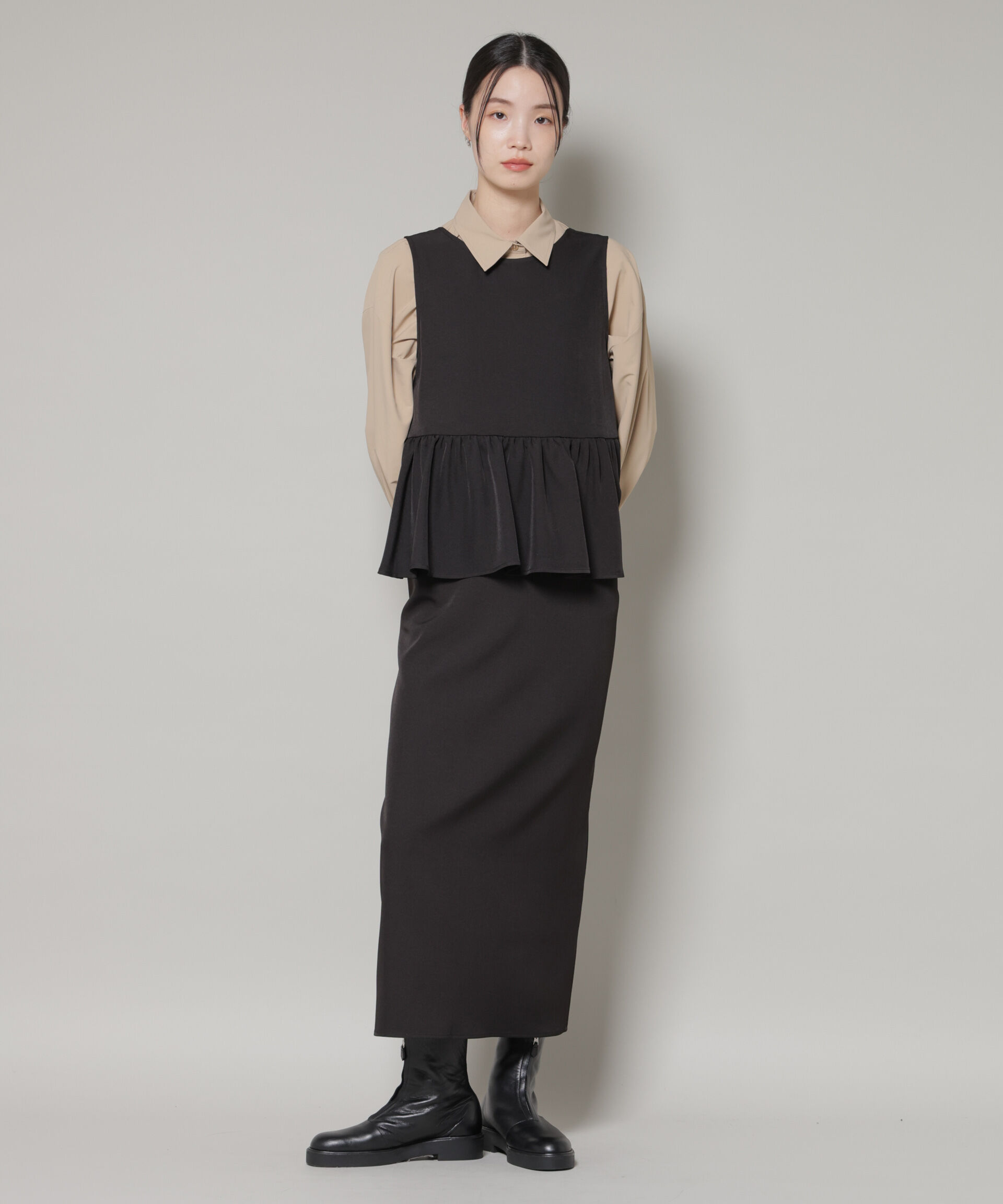 nano･universe「前後2wayフレア切り替えワンピース」|ワンピース|