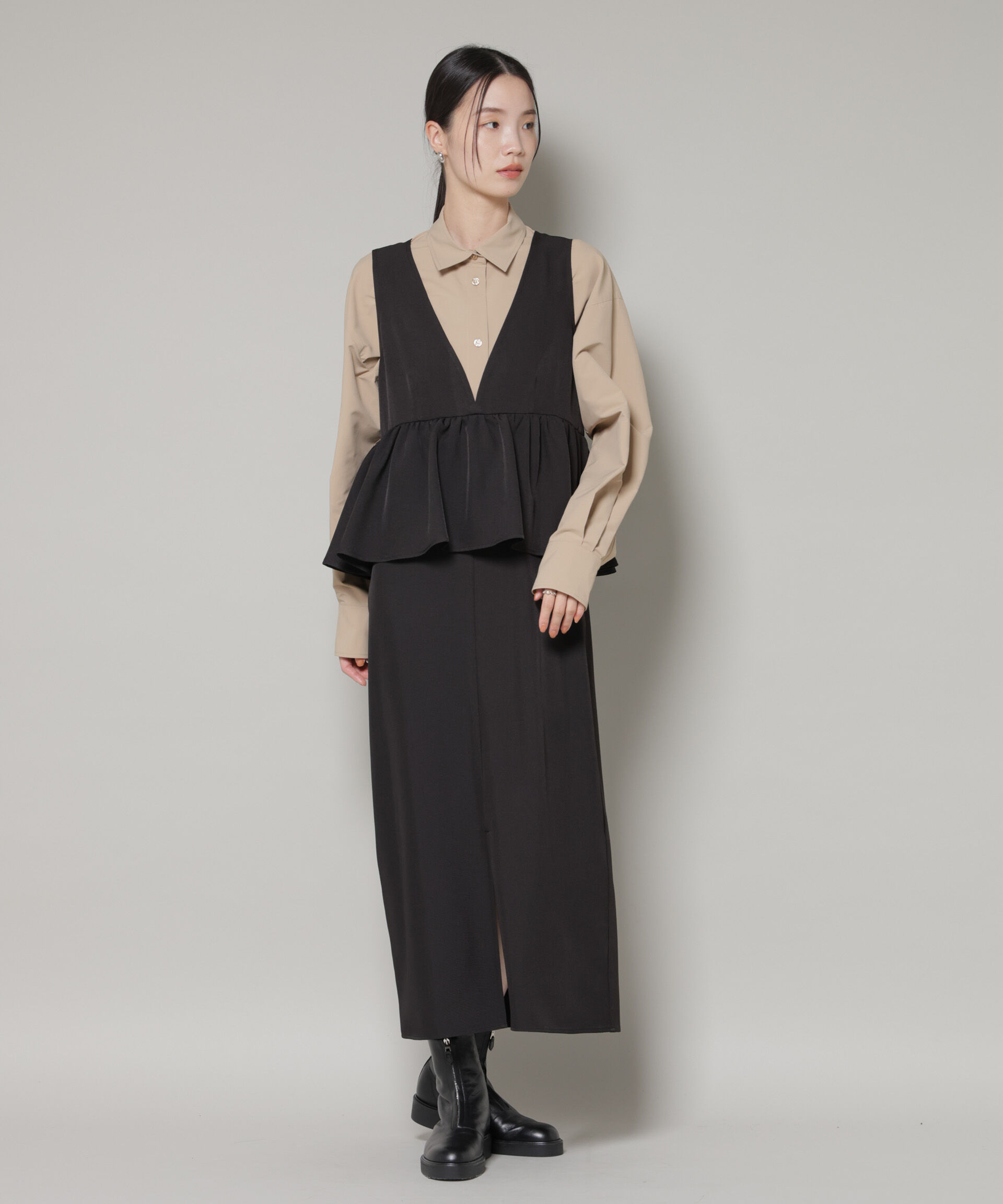 nano･universe「前後2wayフレア切り替えワンピース」|ワンピース|