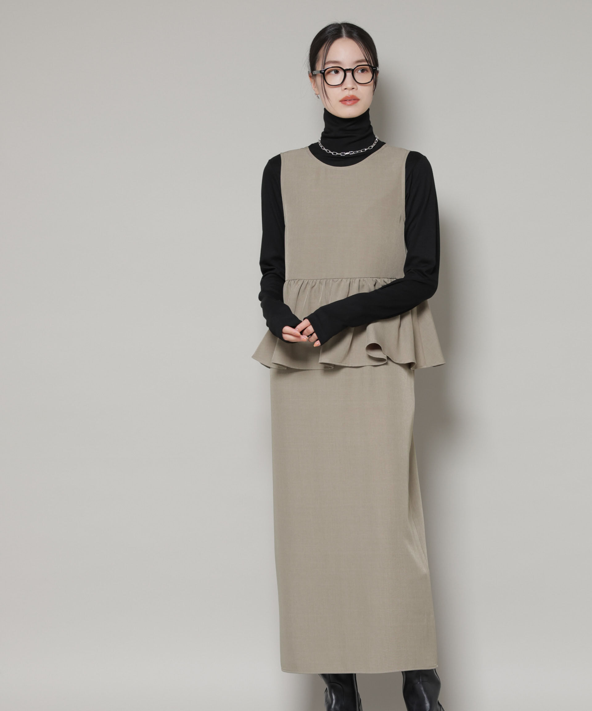 nano･universe「前後2wayフレア切り替えワンピース」|ワンピース|