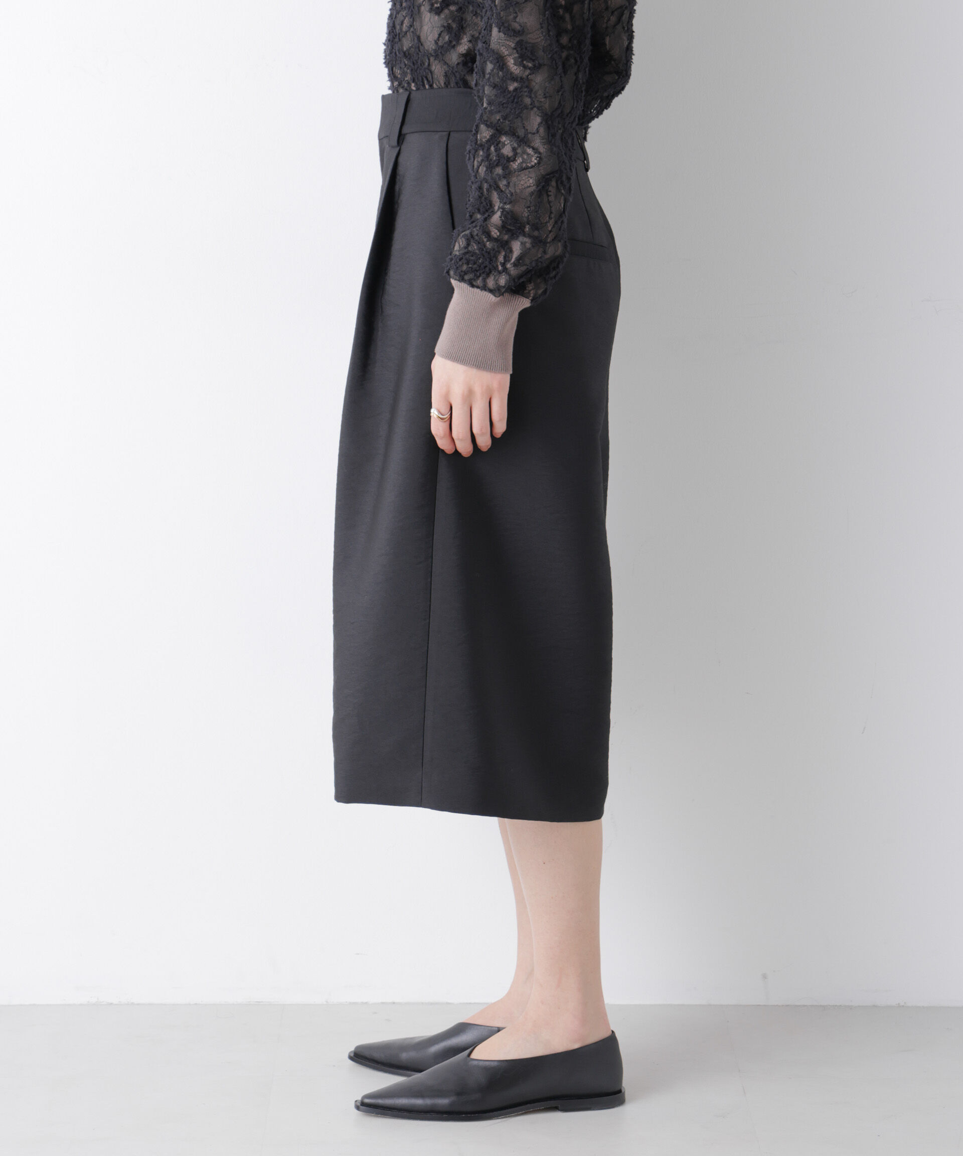 nano･universe「エアリーツイルボリュームキュロットパンツ」|チノ|