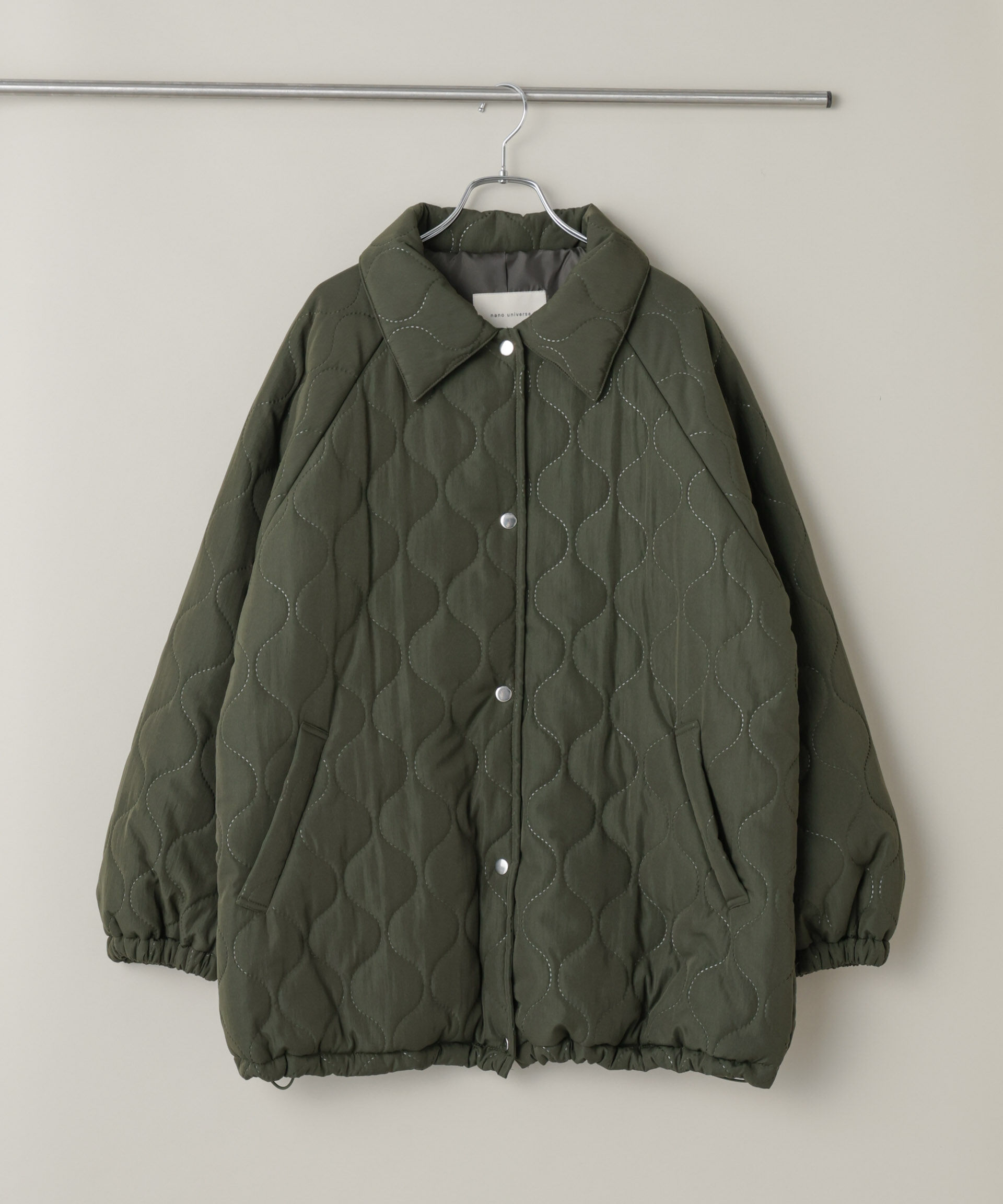 nano･universe「ひょうたんキルトラグランミドルコート」|その他|カーキ