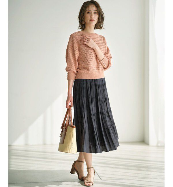 組曲「ギャザーライトデシン ティアードスカート」|スカート|