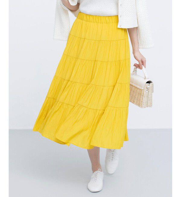 組曲「ギャザーライトデシン ティアードスカート」|スカート|