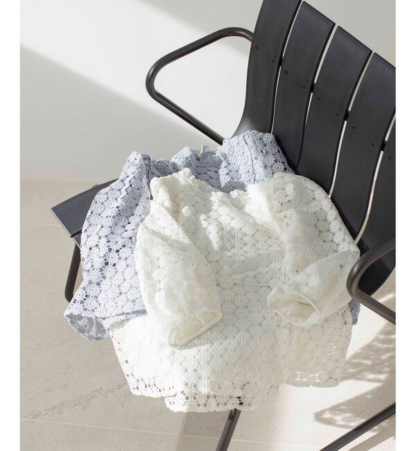 組曲「【WEB限定】フラワーレース ペプラムトップス」|Tシャツ・カットソー|