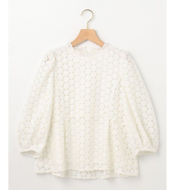 組曲「【WEB限定】フラワーレース ペプラムトップス」|Tシャツ・カットソー|