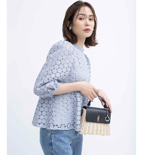 組曲「【WEB限定】フラワーレース ペプラムトップス」|Tシャツ・カットソー|