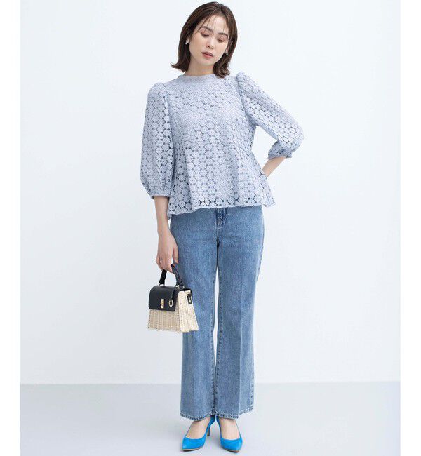 組曲「【WEB限定】フラワーレース ペプラムトップス」|Tシャツ・カットソー|