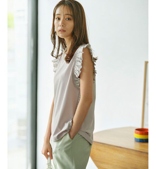 組曲「Jazzy-Jersey フリル袖Ｔシャツ」|Tシャツ・カットソー|
