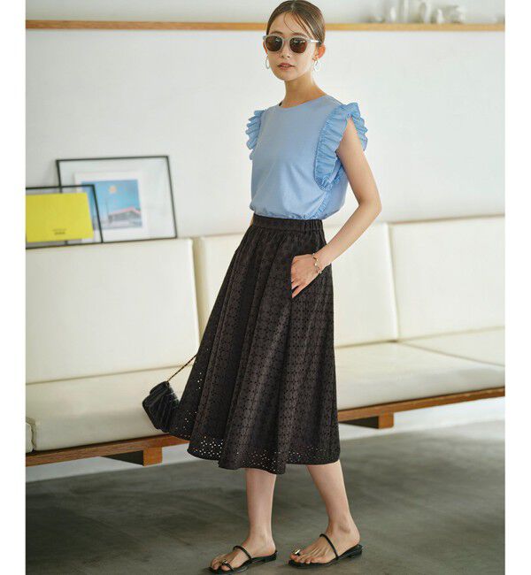 組曲「Jazzy-Jersey フリル袖Ｔシャツ」|Tシャツ・カットソー|