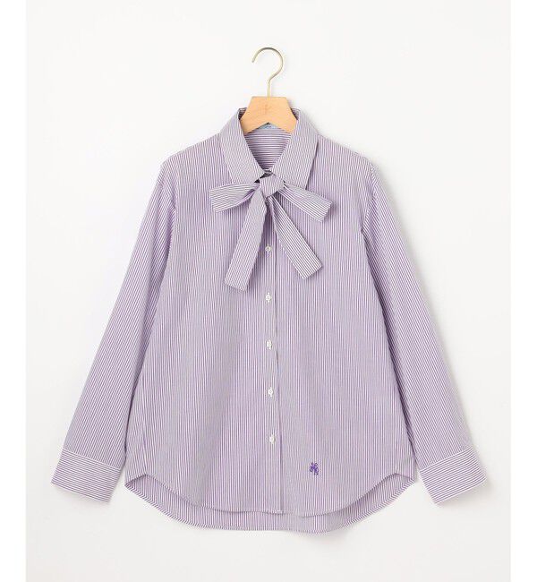 組曲「【加藤ローサさん着用】コットンタッチシャーティングボウタイ付き シャツ」|シャツ・ブラウス|