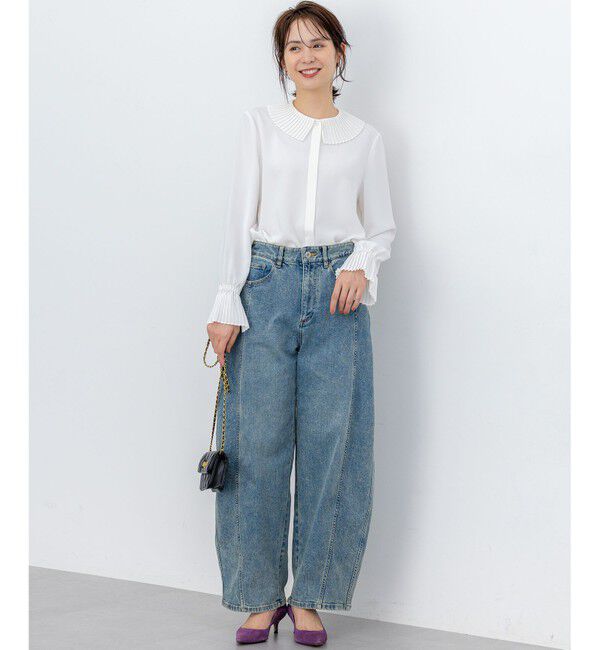 組曲「ライトデシン プリーツブラウス」|シャツ・ブラウス|