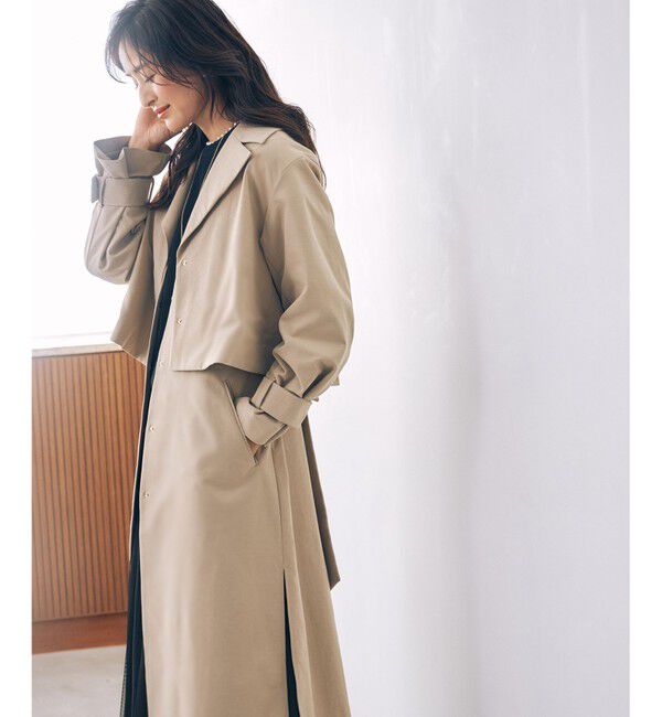自由区「【洗える】4WAYトレンチ コート」|トレンチコート|ベージュ系