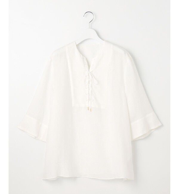 自由区「【カタログ掲載・接触冷感・洗える】ラミーローンプルオーバー ブラウス」|シャツ・ブラウス|