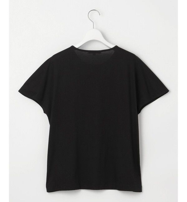 自由区「【洗える】コード刺繍胸元レース カットソー」|Tシャツ・カットソー|