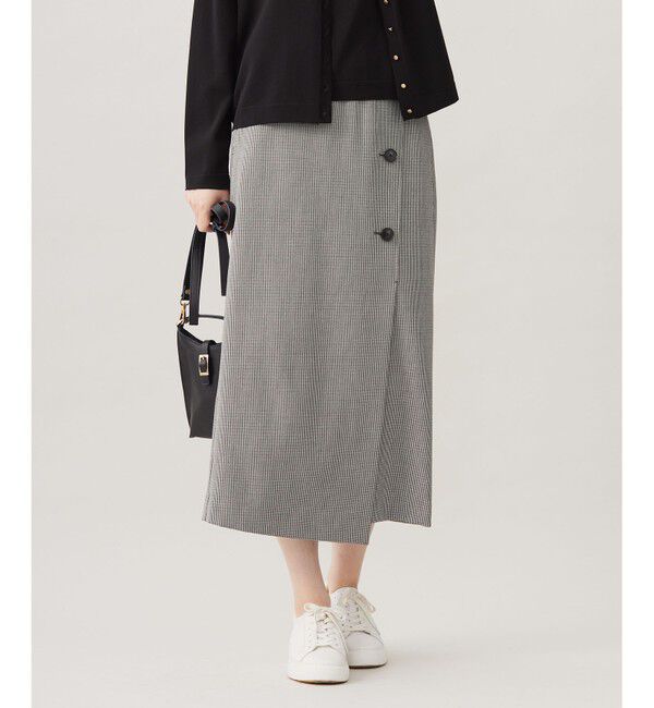 自由区「【撥水加工・洗える】TRギャバチェック柄 スカート」|スカート|ﾓﾉﾄｰﾝ系