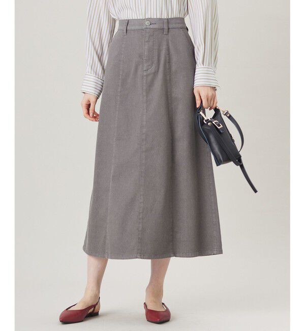 自由区「【洗える】ウスカルデニム スカート」|スカート|スレート