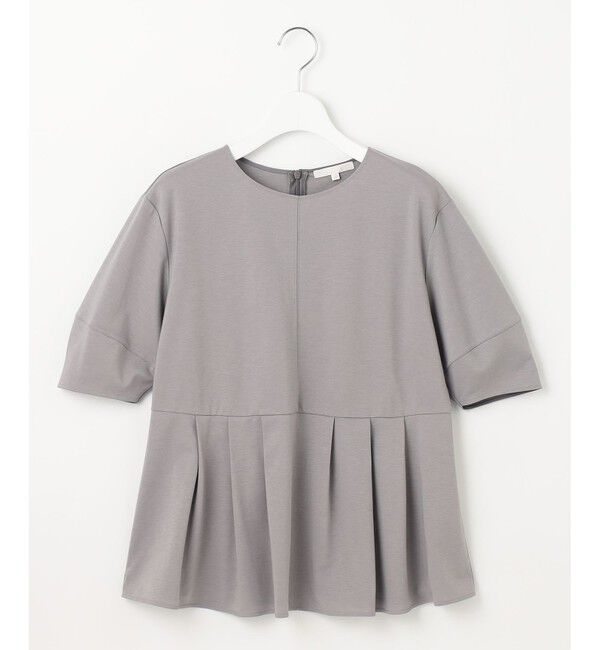 自由区「【接触冷感・UVカット・吸水速乾・抗菌防臭・洗える】ハイツイストポンチペプラム カットソー」|Tシャツ・カットソー|